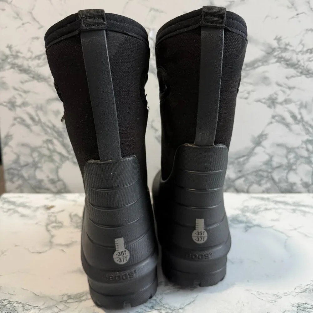 Bogs Youth 2 Neo Classic Boot Black Camo Winter Boot Rubber Snow Rain Pull On